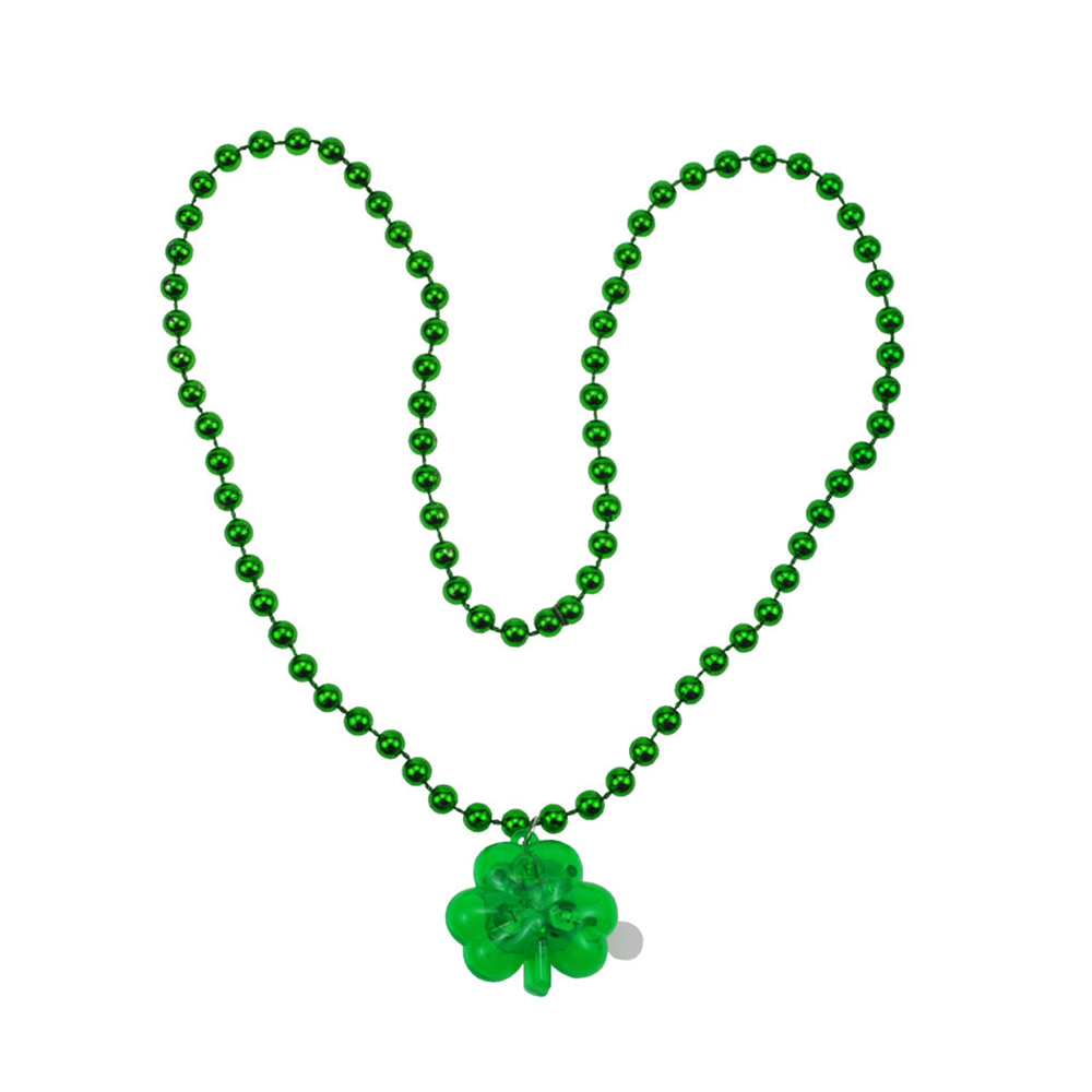 Led shamrock collier lumineux
