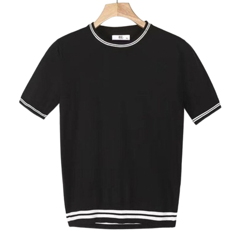 Camisa de manga corta rayada
