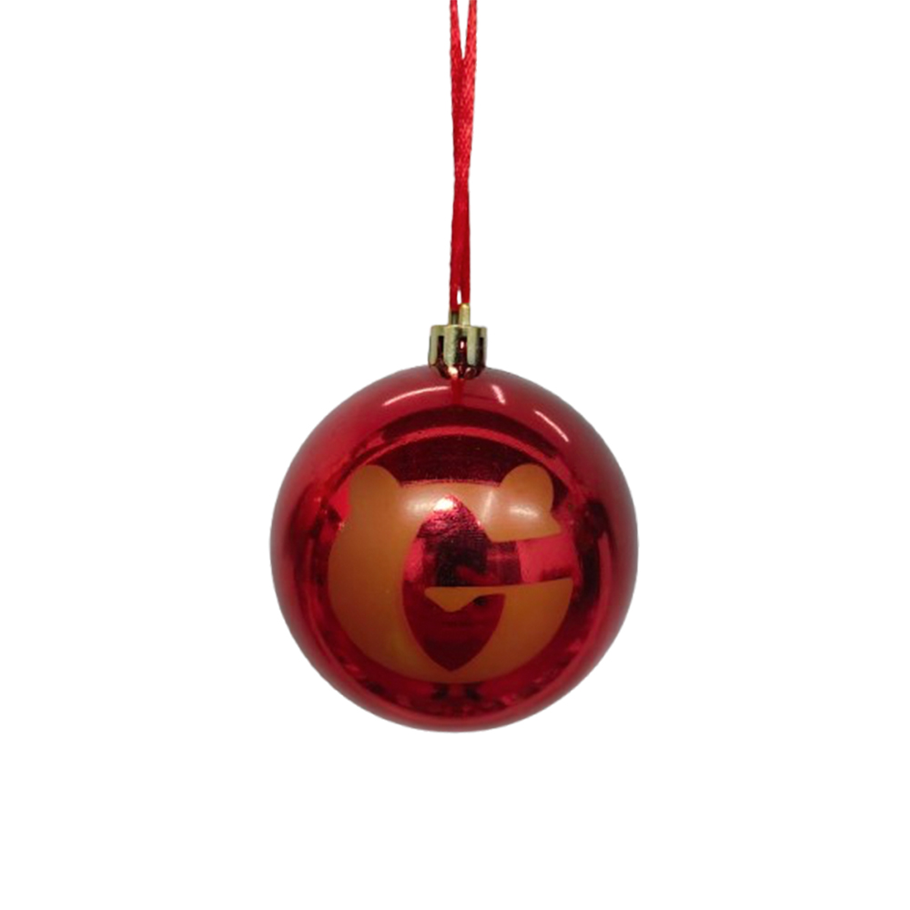 Balle de noël en plastique de 4 pouces