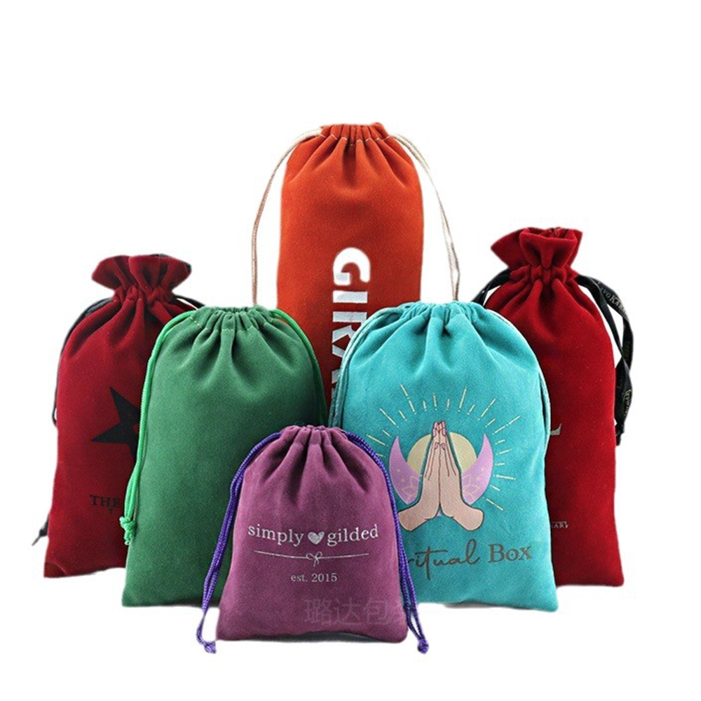 12x9 Cm Velvet Drawstring Bag