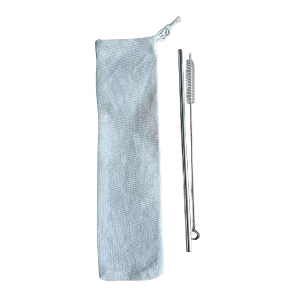 Set de brosse à paille et nettoyage réutilisables