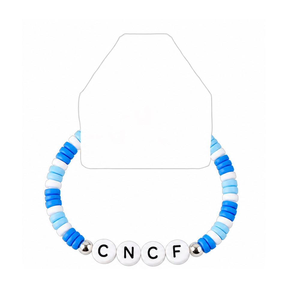 Pulsera de cuentas con tarjeta de papel