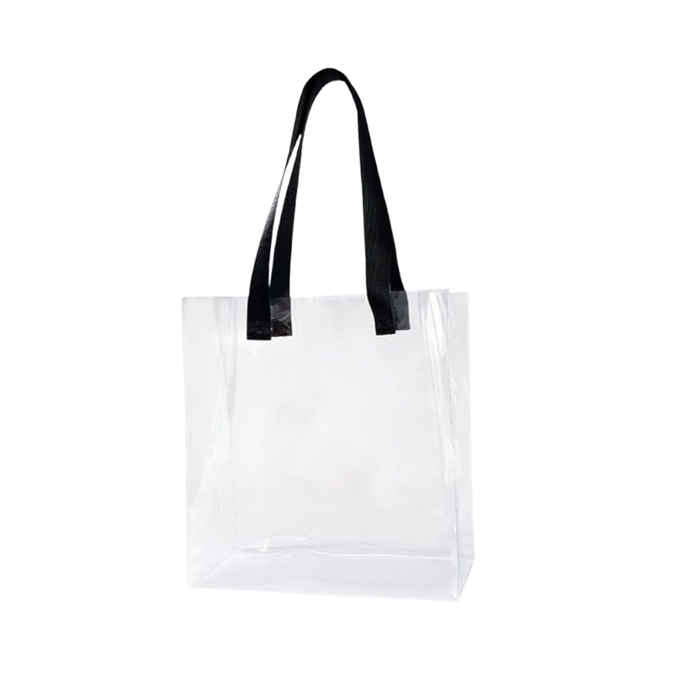 Clear Pvc Tote Bag With Black Handle