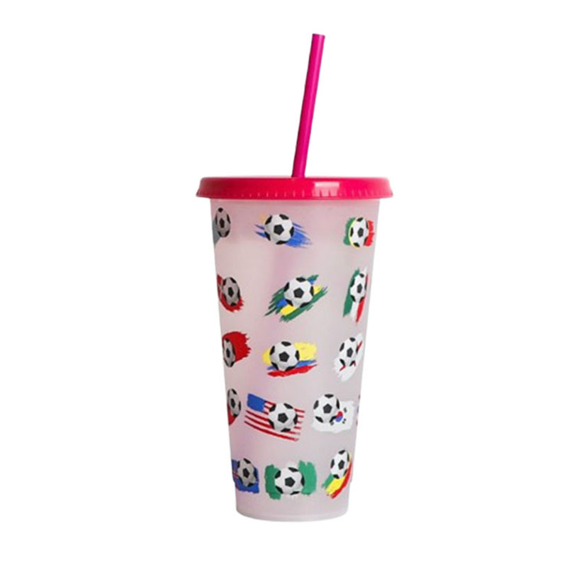 Coupe en plastique 24oz avec paille