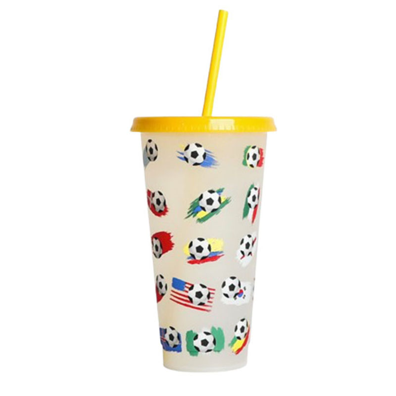 Copa de plástico 24oz con paja view 2