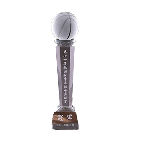 Trofeo de baloncesto de cristal