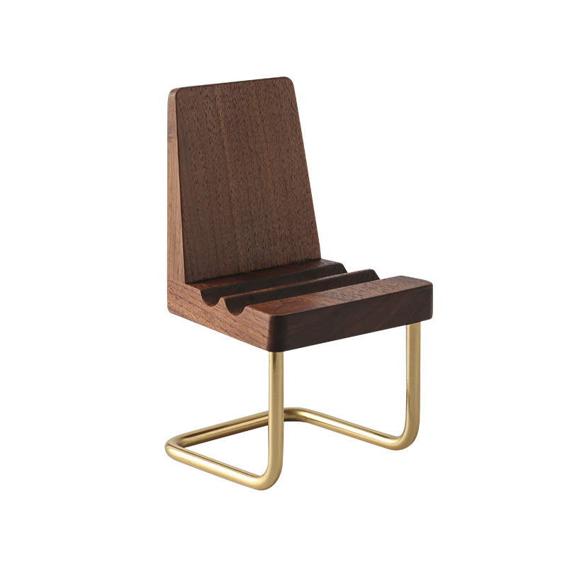 Wooden Stool Mobile Phone Holder