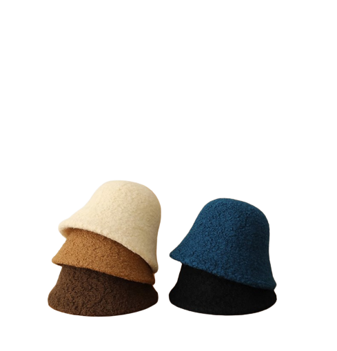 Chapeau de seau d'hiver couleur solide view 2