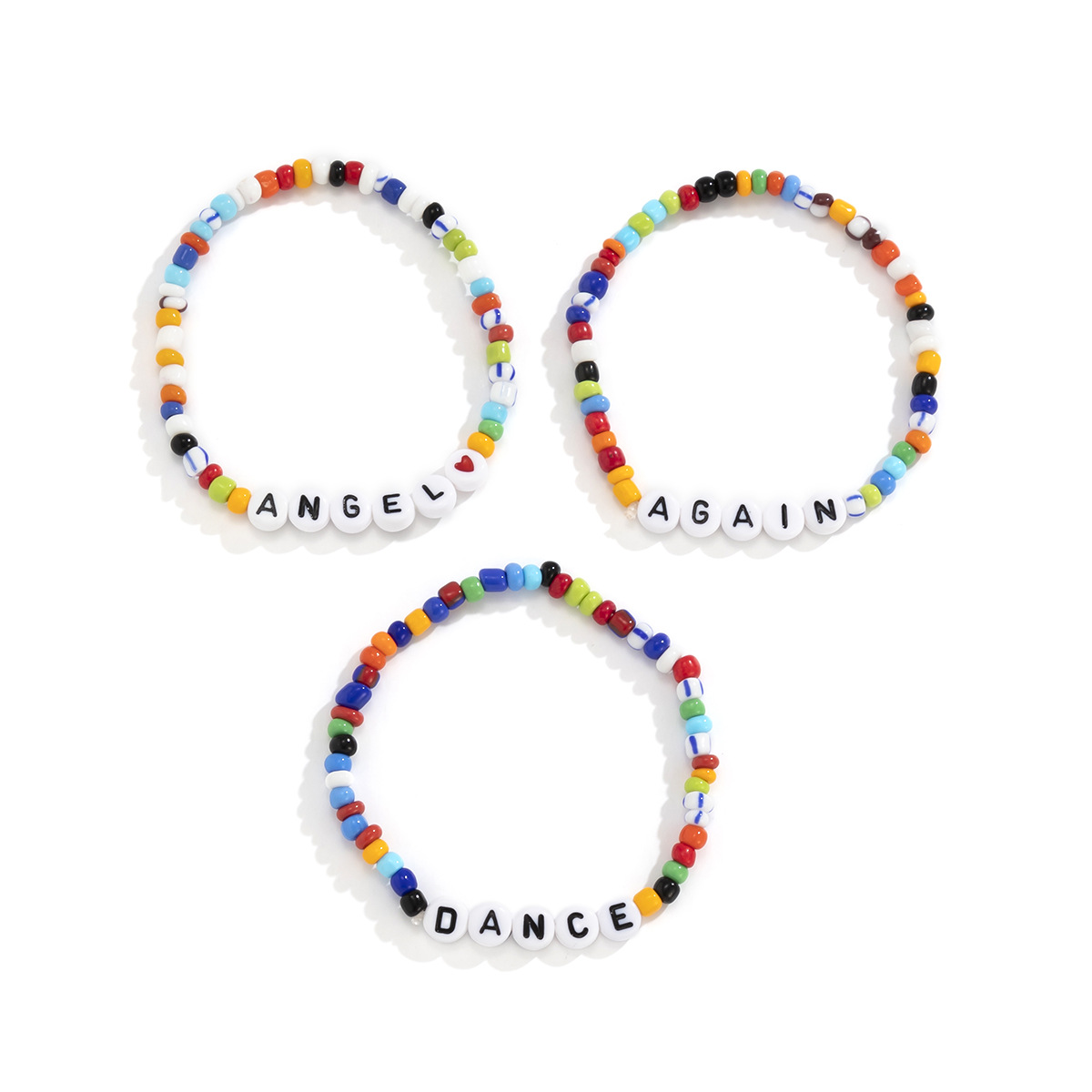 3 pcs bracelet avec carte arrière
