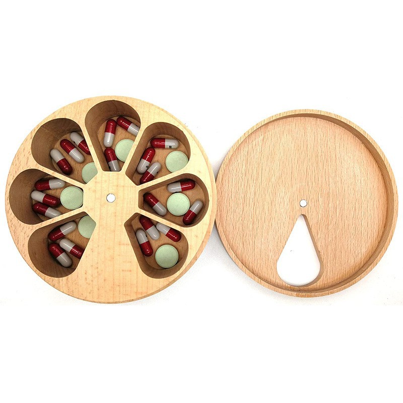 Wooden 7 Days Pill Cases