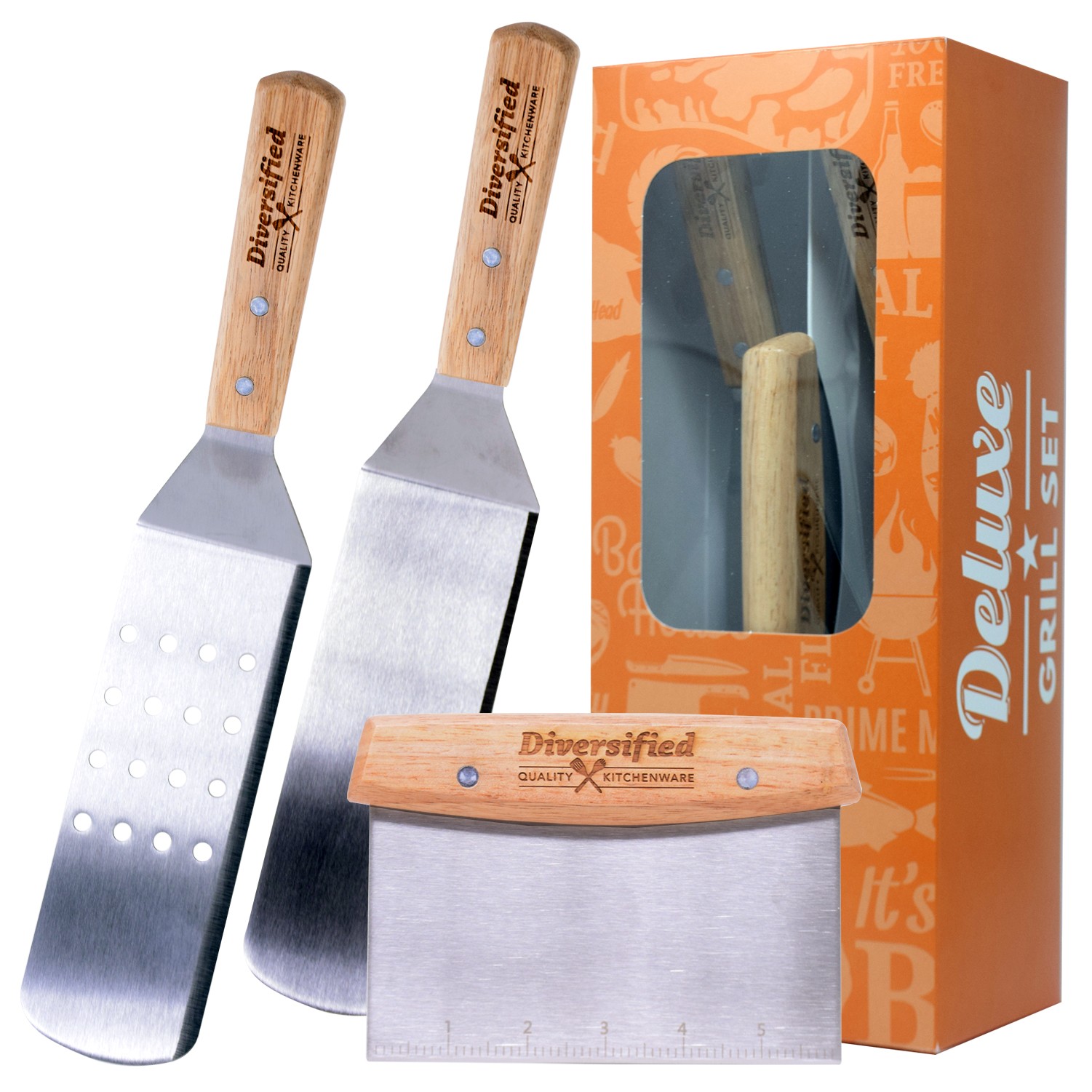 Grilling Scraper & Flippers Set