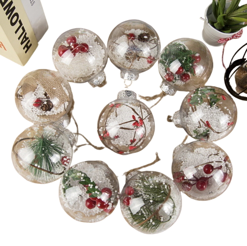 Boule de décoration de noël transparente
