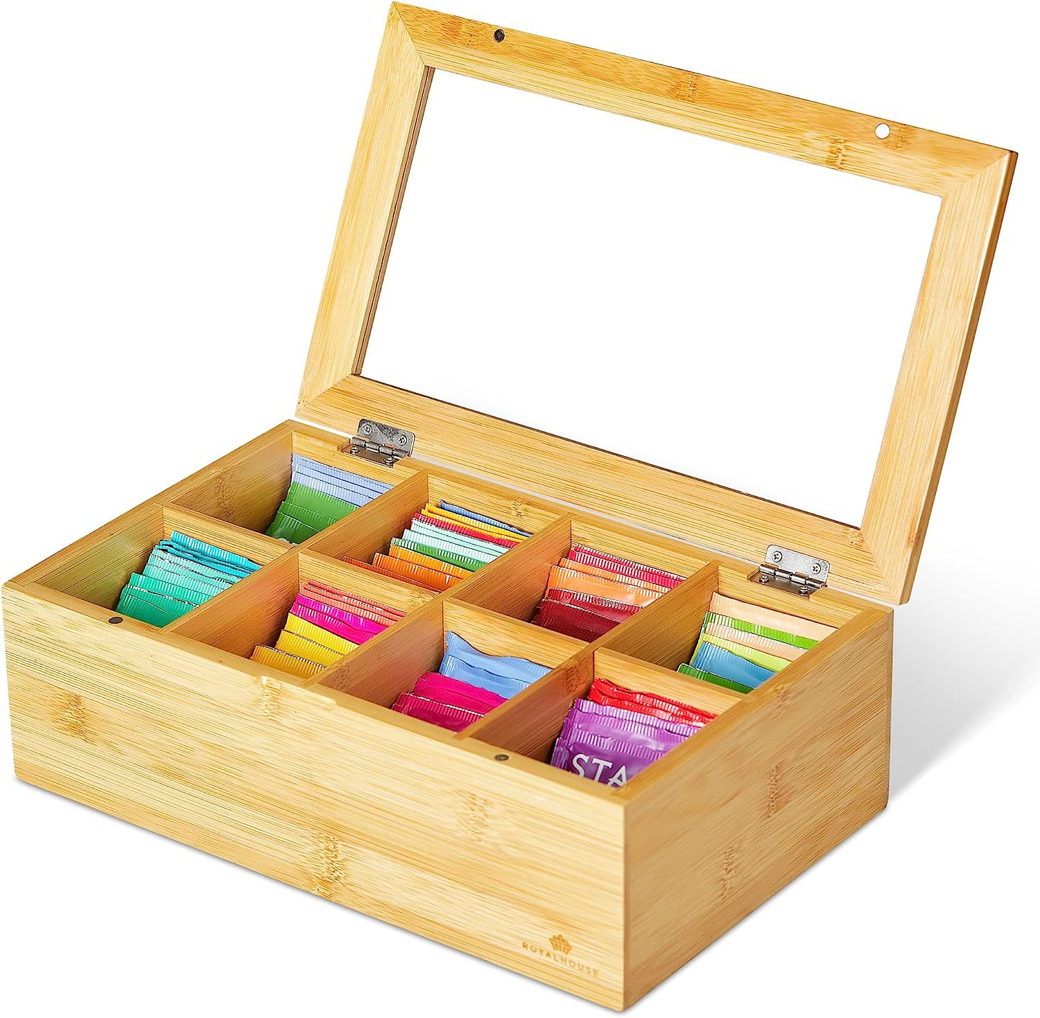 Boîte de stockage de thé en bambou