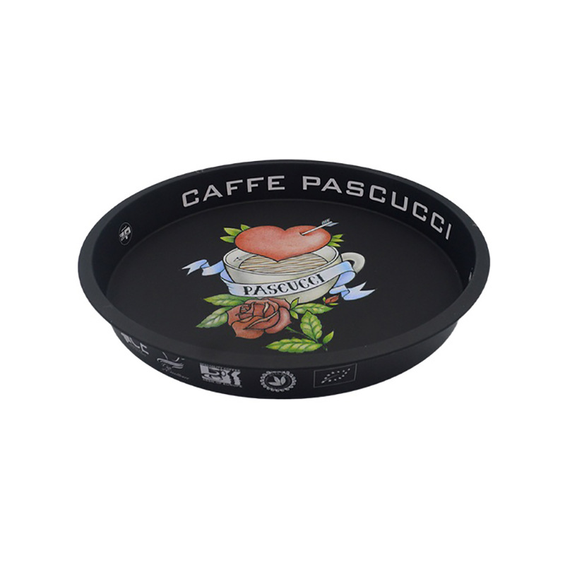 Custom Logo Metal Round Serving Tray
