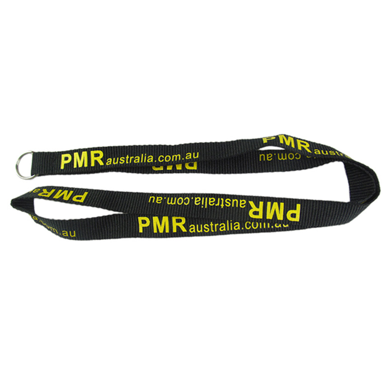 Lanière en polyester avec porte-clés en métal