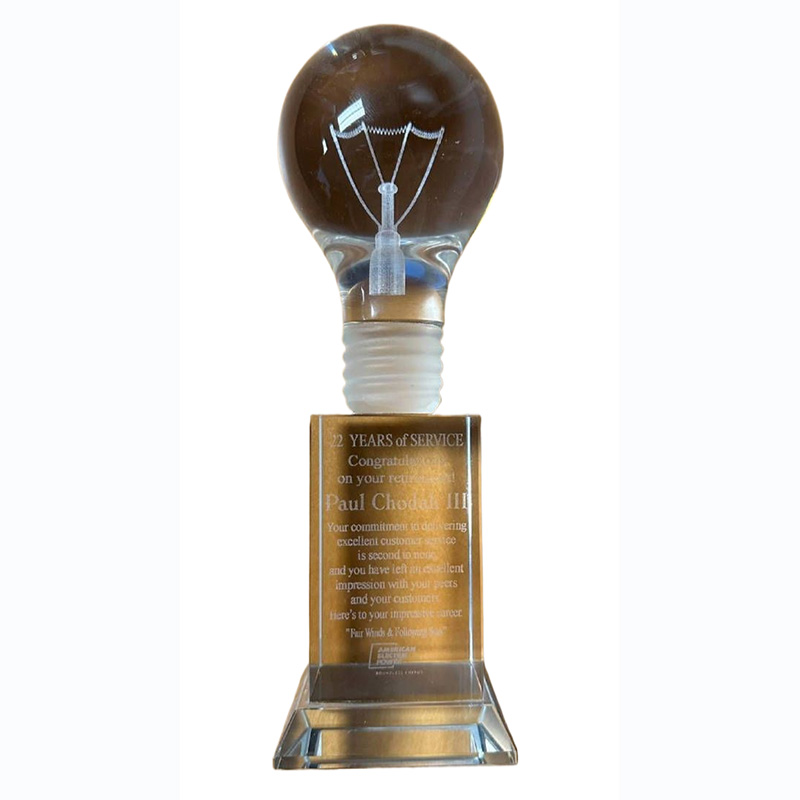 Galardón del trofeo de cristal para la reunión anual corporativa