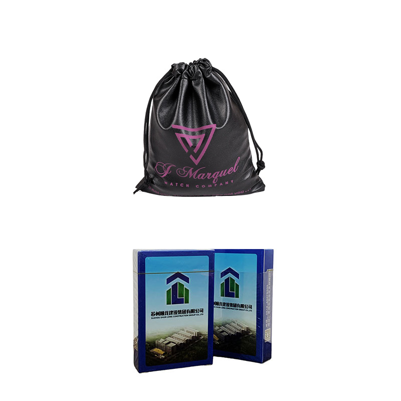 Tarjeta de póquer con bolsa de cajones de cuero pu