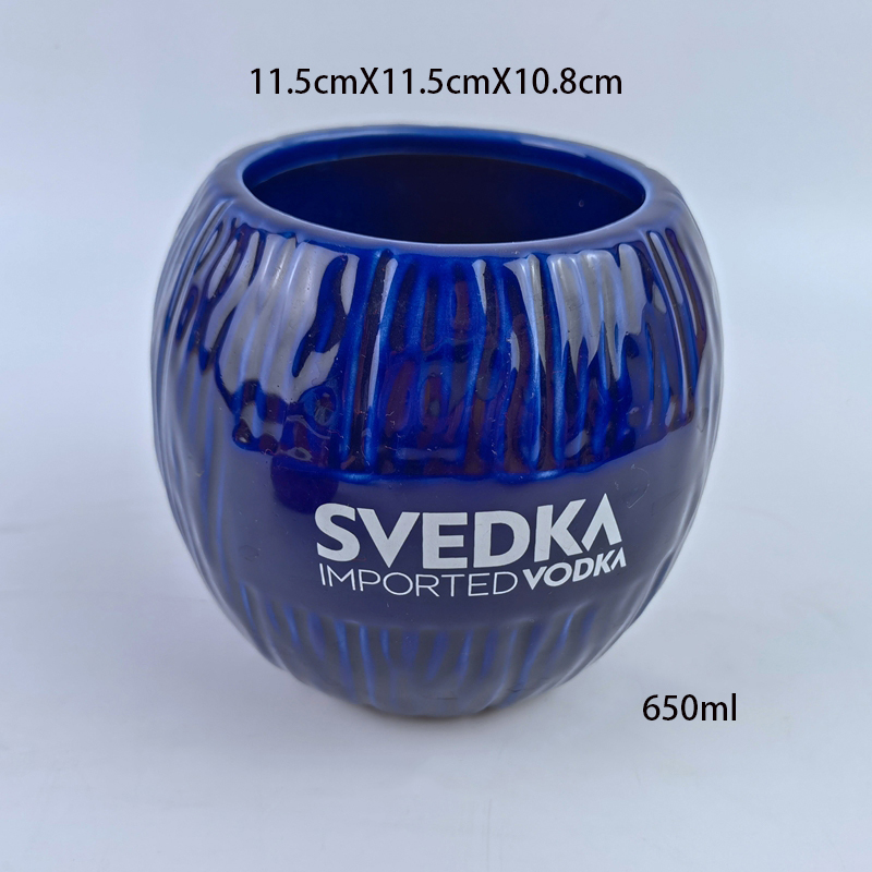 650ml Ceramic Hawaiian Wine Glass