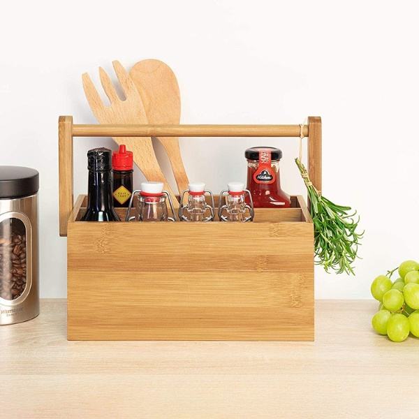 Wood Condiment Caddy