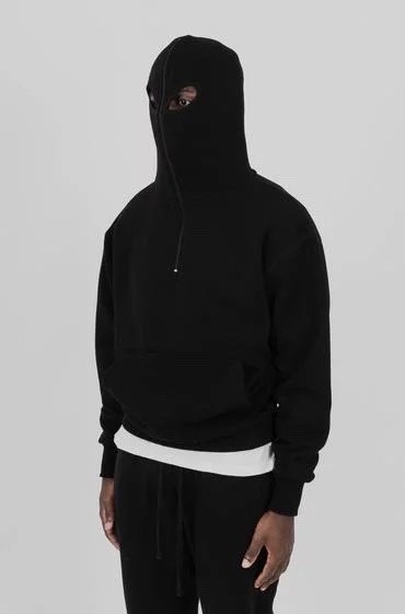 Full Zip Balaclava Hoodie With Face Cover