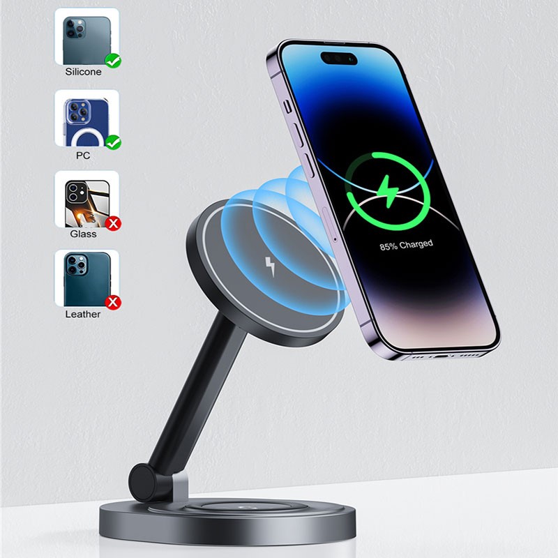2-in-1 Folding Magnetic Wireless Charger view 2