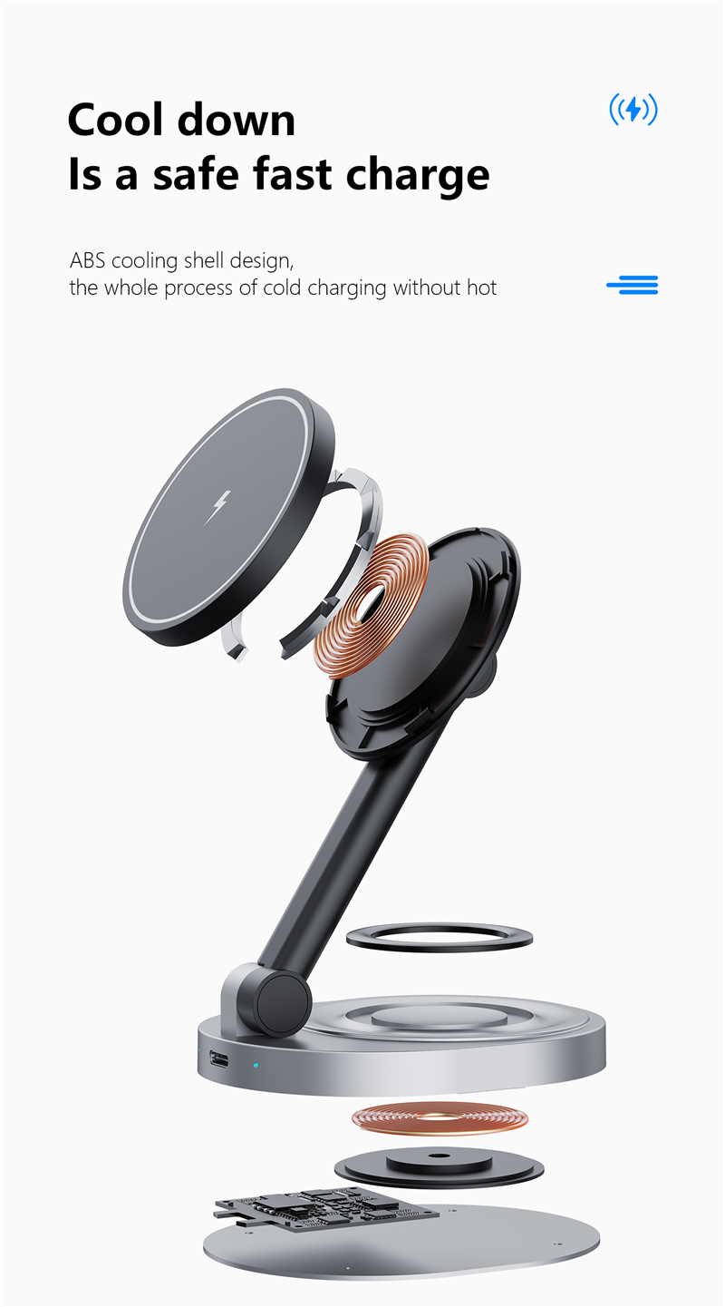 2-in-1 Folding Magnetic Wireless Charger view 8