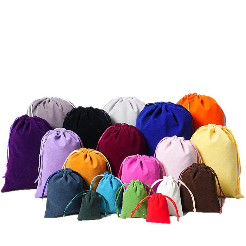 10x14 pulgadas velvet cajones bolsa con forro