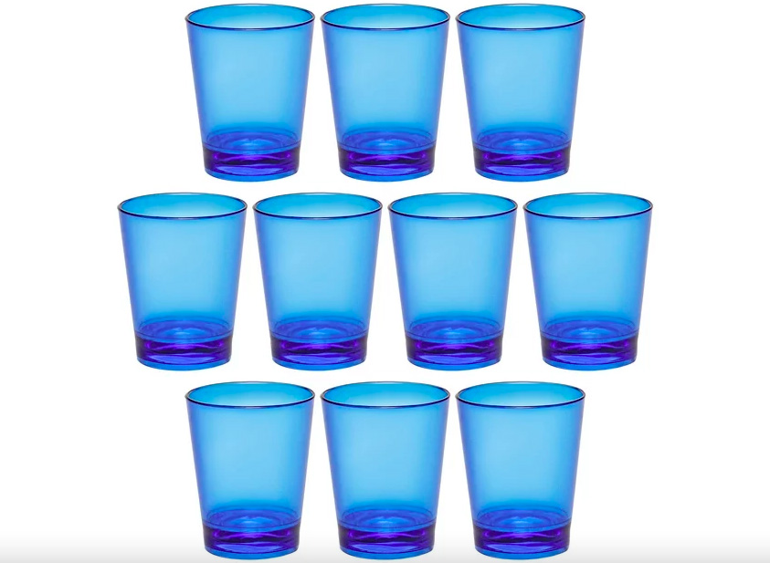 Bleu un verre de tir