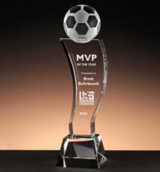 Trofeo de cristal personalizado con bola