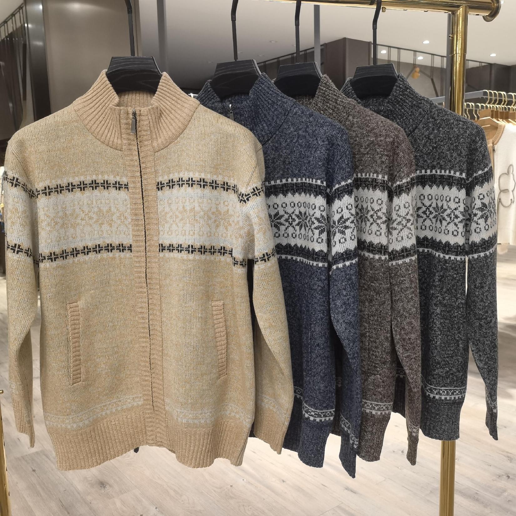 Zip complet hommes pull avec poche