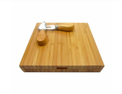 Tabla de queso de bambú & 4 piezas