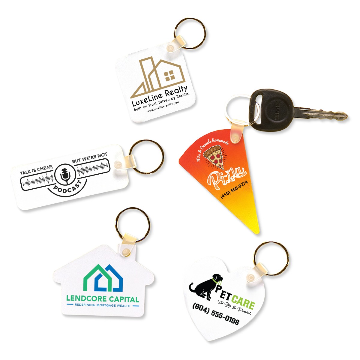 Custom Shape Plastic Key Ring
