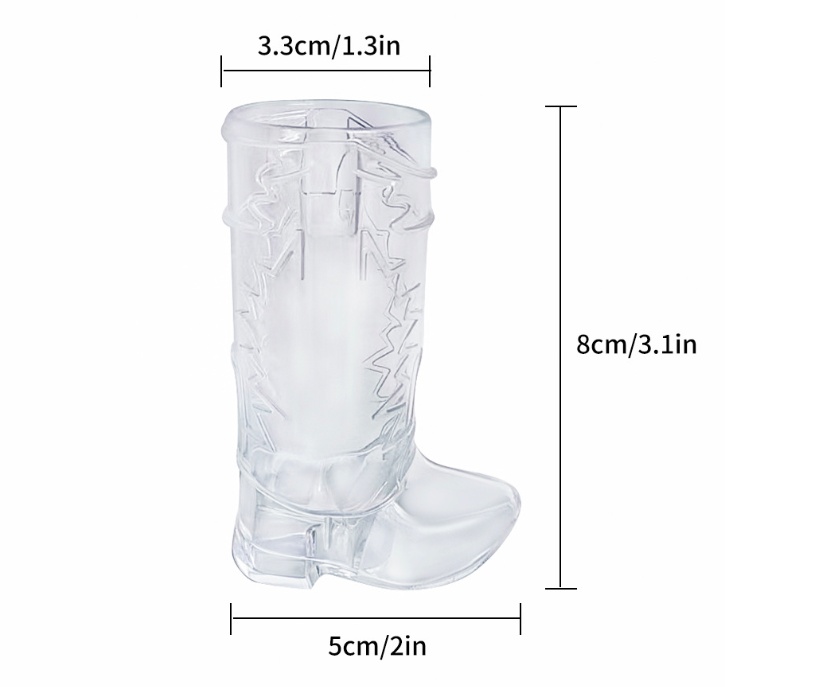 1.5oz Cowboy Boot Shot Glass