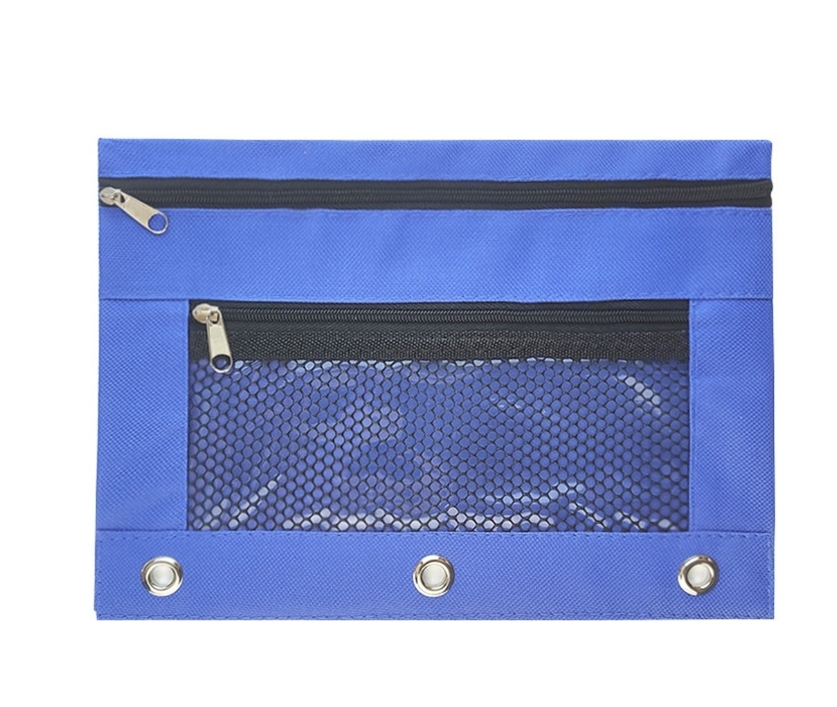 Bolsa de lápiz de 3 cuerdas con ventana clara