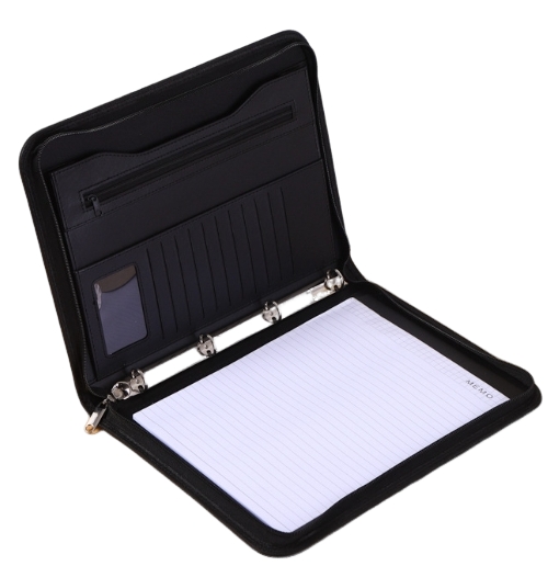 Poli cremallera binder padfolio