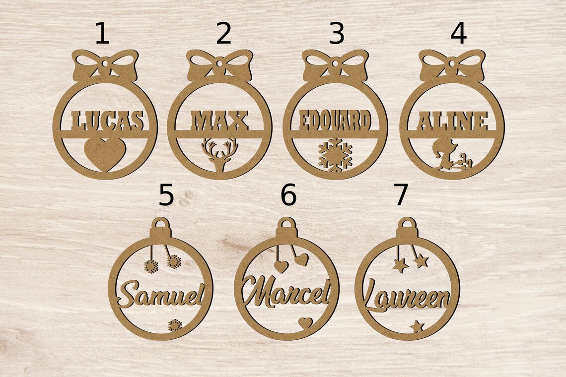 Serti d'ornement de noël 7pcs