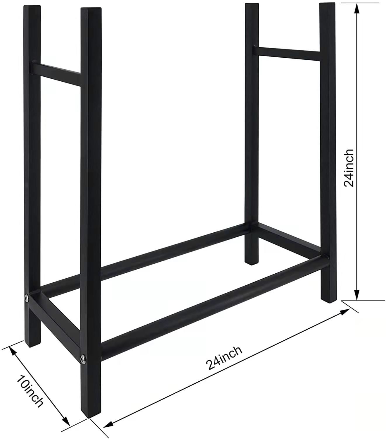 2ft exterior de leña porta rack