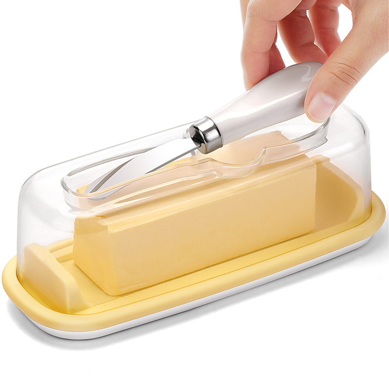 Plat au beurre de silicone avec couteau