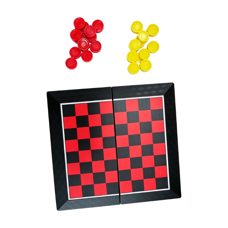 Planche à carreaux pliante avec 24 pièces d'échecs