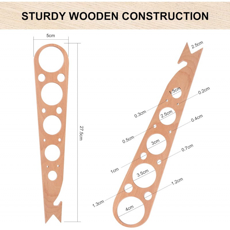 3 en 1 medidor de pasta de espagueti de madera