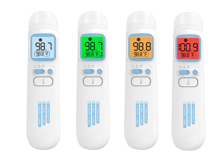 Pas de thermomètre frontal numérique tactile