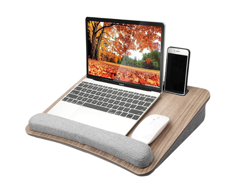 Bureau portable portable avec coussin d'oreiller