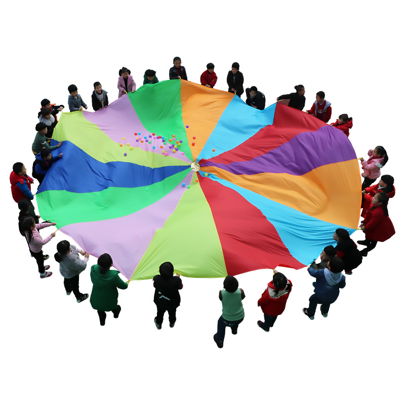 Jouet en parachute arc-en-ciel