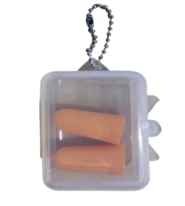 Bouchon d'oreille en mousse souple avec porte-clés