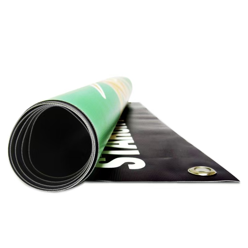 Bandera vinilo de 28 x 84 pulgadas con grommets de metal - para exposiciones al aire libre