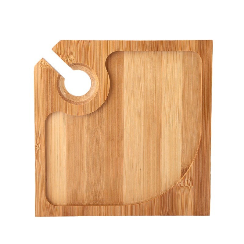 Plateau en bambou multifonctionnel de 8 pouces - pour fêtes et cocktails