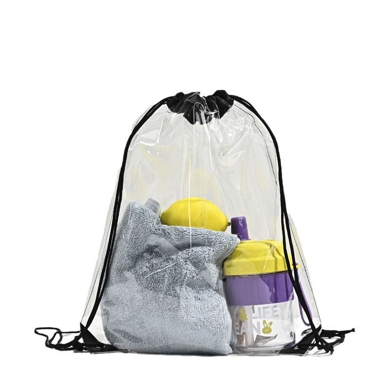 Sac à dos de cordon transparent pvc