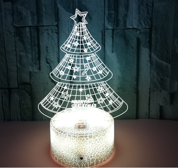 Árbol de navidad llevó luz nocturna