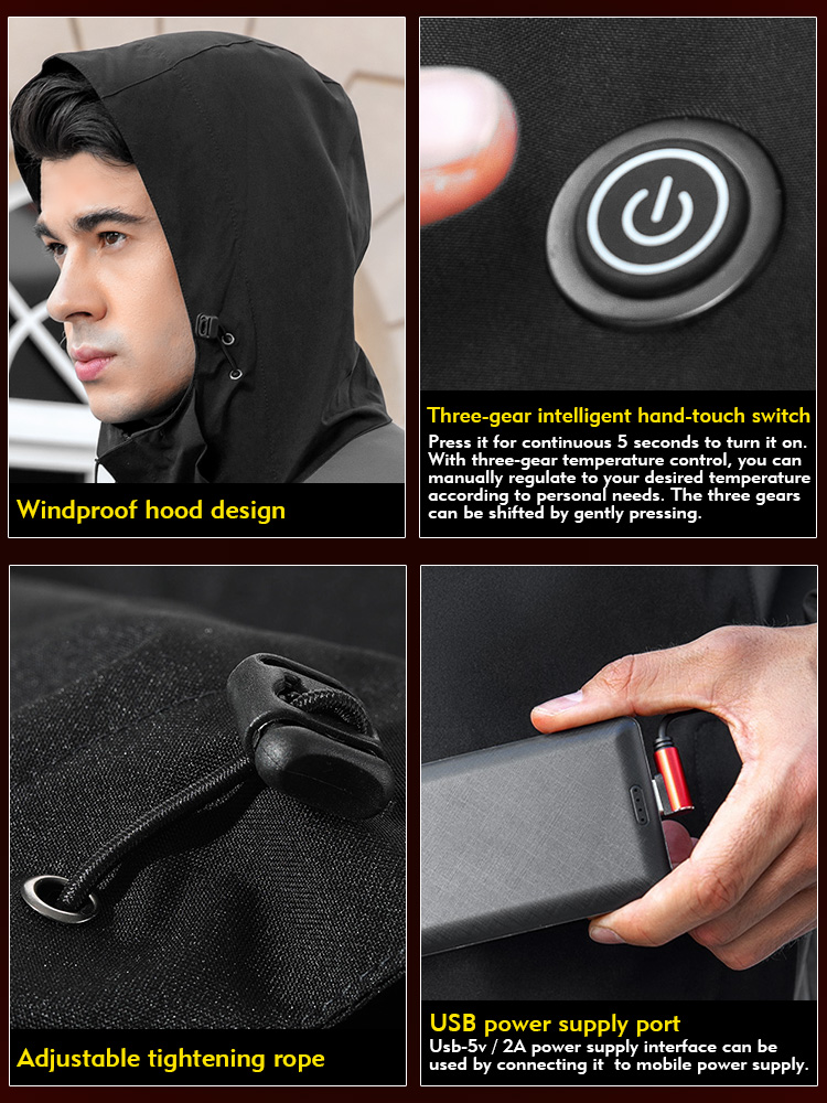 Blouson softshell chauffée usb view 8