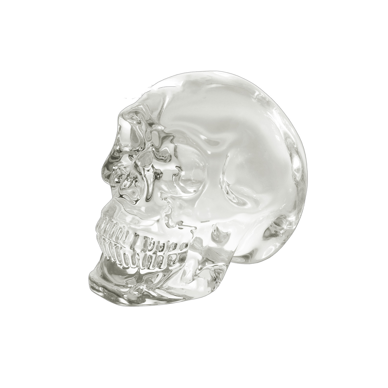 Ornement de figurine de crâne de verre